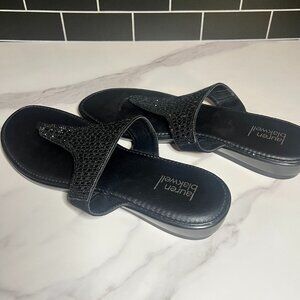Lauren Blackwell Aria 331419 Black Shimmer Sandals | Dressy Evening | Size 11